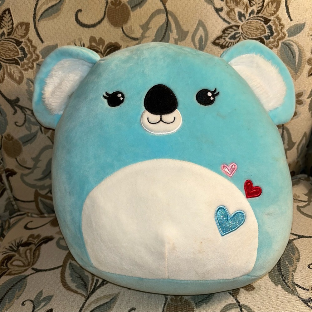 Squishmallows Cataleya Blue Koala Bear Hearts 11 Plush Kellytoy